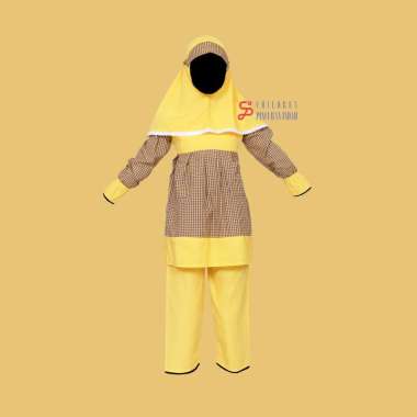 Children Pincuran Indah - Baju Seragam Muslim TK Wanita Kuning Panjang 4