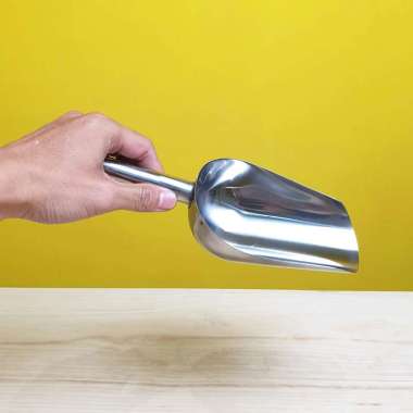 Sekop Beras Ice Scoop Serokan Es Batu Stainless Besar - Medium 10 inch