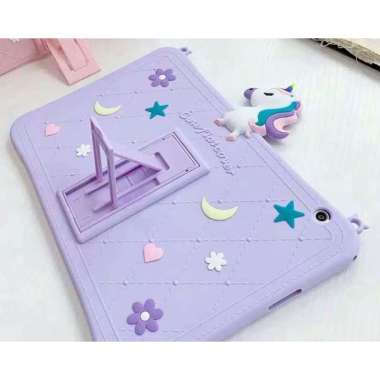 Casing Motif Kartun iPad 6/iPad Pro/iPad Air 2 Ungu Unicorn