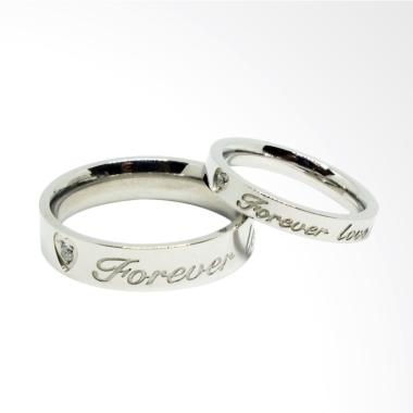 Cincin Couple Titanium Anti Karat CC062 (Female 6 & Male 7)