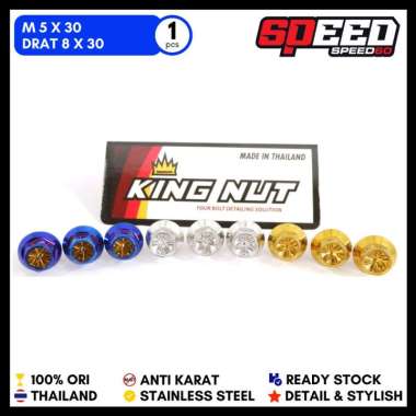 Baut M 5 x 30 Drat 8 x 30 Baut Probolt Thailand Stainless King Nut Gold