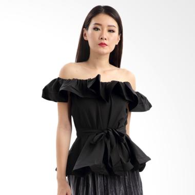MKY Clothing Ruffle Sabrina Blouse