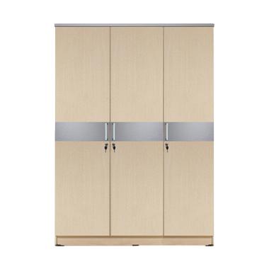 Kirana Manhattan Lemari Pakaian - White Oak [3 Pintu]