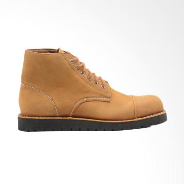 Brodo Alpha Fresato Sepatu Boot Pria - Tan