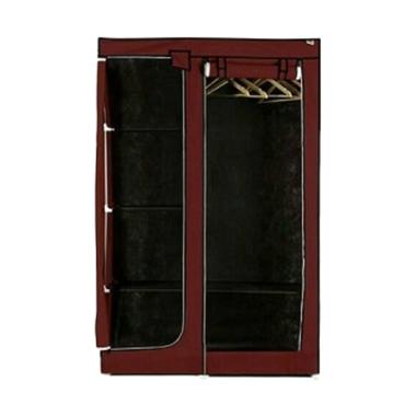 Nine box Portable Lemari Pakaian - DW Maroon