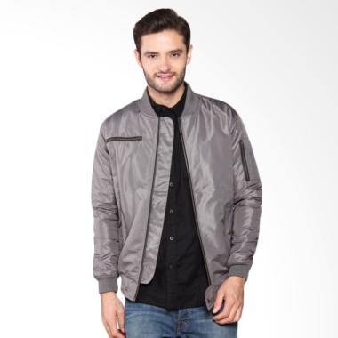 HEMMEH Bomber Polos Jaket - Abu