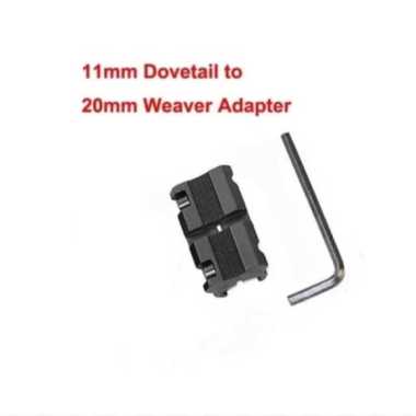Adapter Picatinny 11 mm to 20 mm Mounting Rail Konverter Berkualitas