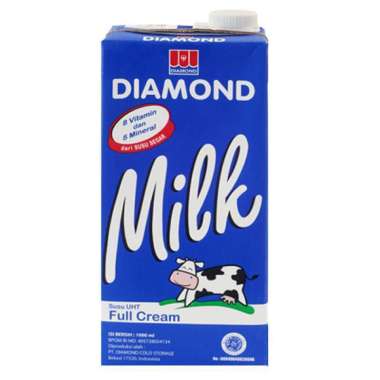 Promo Harga Diamond Milk UHT Full Cream 1000 ml - Blibli