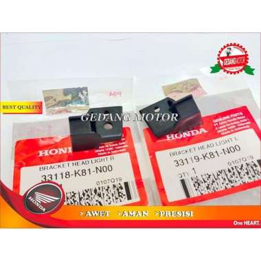 Honda Genuine Part Braket Lampu Depan Beat Fi Eco Street 2017 Set Original Honda K81 Black