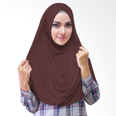 Milyarda Hijab Hijab instan long siria coklat