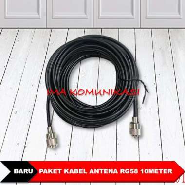 PAKET KABEL ANTENA RG-58 PLUS KONEKTOR PANJANG 10 METER