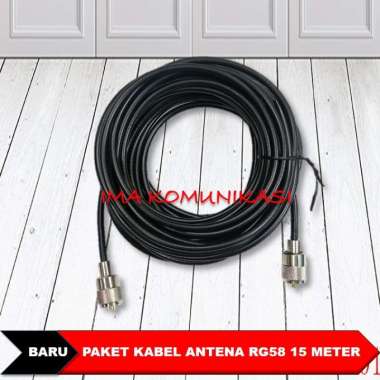 PAKET KABEL ANTENA RG-58 PLUS KONEKTOR PANJANG 15 METER
