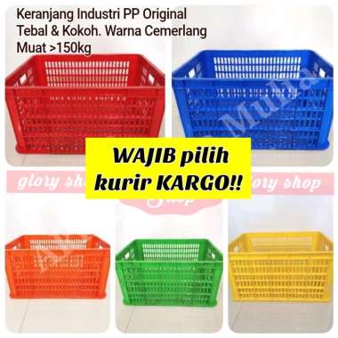KERANJANG INDUSTRI D'LUIRE PP ORIGINAL. KRAT PLASTIK MULTIPURPOSE INDUSTRIAL CONTAINER TEBAL KOKOH