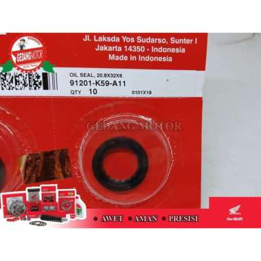 Honda Genuine Part Oil Seal 20.8 X 32 X 6 Vario 150 Led Vario 125 Led 91201-K59-A11 Black