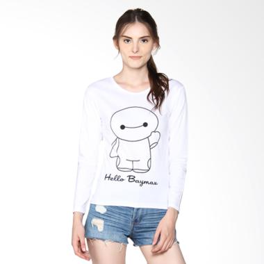 JCLOTHES Kaos Lengan Panjang Wanita Baymax - Putih
