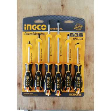 OBENG SET 6PCS OBENG INDUSTRI SCREWDRIVER SET 6PCS INGCO Hitam