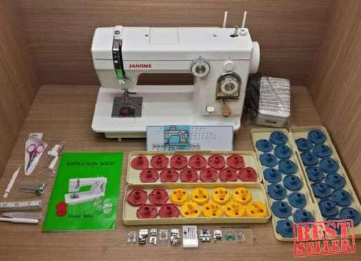 Janome 808A Mesin Jahit Platbed - Putih