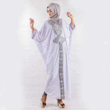 Jfashion Variasi Renda Syahrini Gamis Tangan Panjang Putih