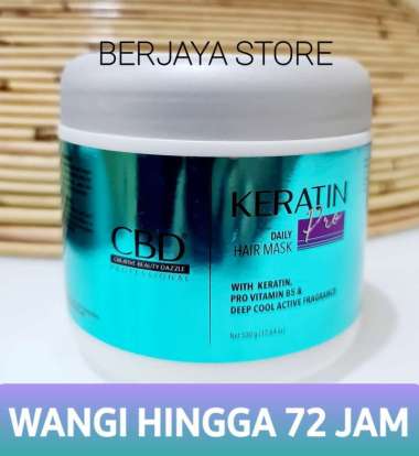 CBD KERATIN PRO DAILY HAIR MASK (BPOM) / Masker Rambut Keratin Wangi 72 Jam - 500 ML