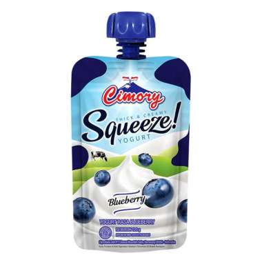 Promo Harga Cimory Squeeze Yogurt Blueberry 120 gr - Blibli