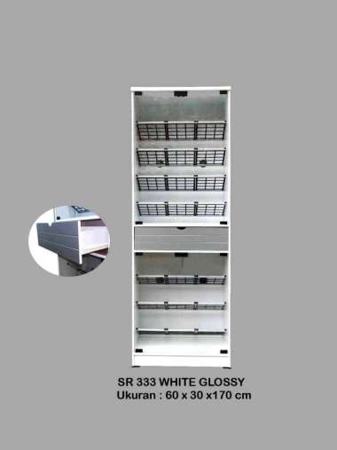 Lemari sepatu type SR 333 WHITE GLOSSY