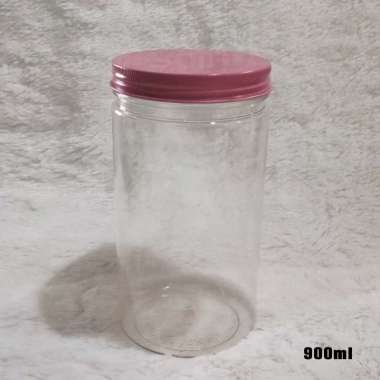 TOPLES PLASTIK BENING TRANSPARAN TUTUP WARNA MURAH 900 ML