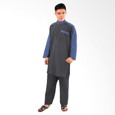 Jfashion Stelan Gamis Muslim Pria Tangan Panjang - Al Siraj Abu Tua