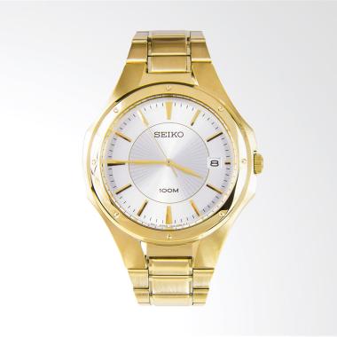 Seiko Stainless Steel Jam Tangan Pria - Emas SGEF64