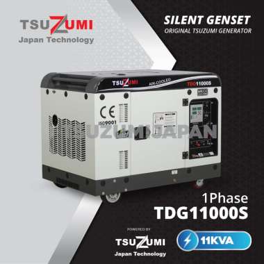 Genset 10 KVA silent 1 phase TDG 11000S Tsuzumi Japan