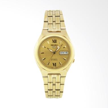 Seiko 5 Stainless Steel Jam Tangan Pria - Gold SNK322