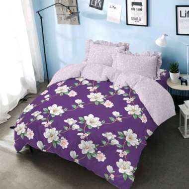 Bed Cover Set Kintakun Deluxe Motif Agnesia Sprei Rumbai 180x200 Cm Multicolour 120 x 200