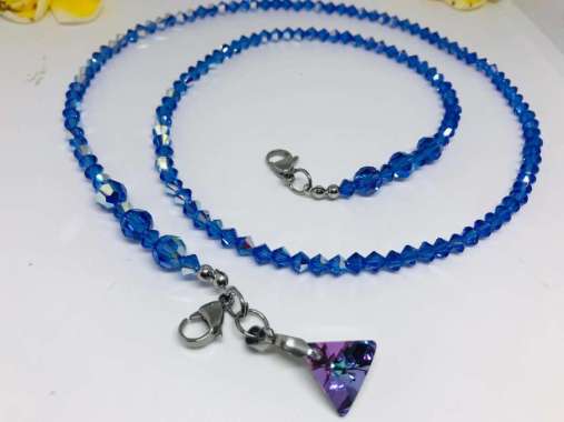Strap Tali Gantungan Lanyard Kalung Masker Swarovski Ori