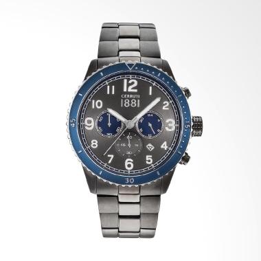 Cerruti  Multifunction Stainless Steel Jam Tangan Pria - Grey 1881 CRA104SUBL61MU Grey
