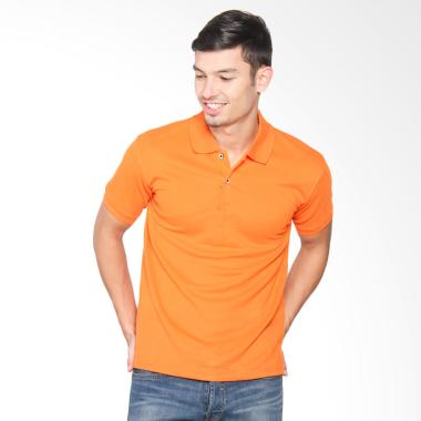 VM Kaos Polos Berkerah Polo Shirt Lengan pendek Pria - Oren
