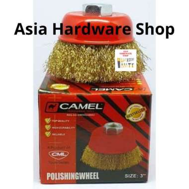 Sikat Mangkok Kawat CAMEL 3 Inch Kuningan Cup Brush Gerinda 3"