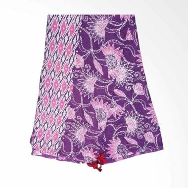 Hokokay Cap Exclusive Kipas Kain Batik - Purple Pink