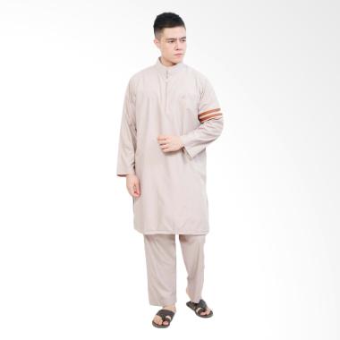 JCFASHION Nabawi Setelan Pakaian Muslim Pria - Krem