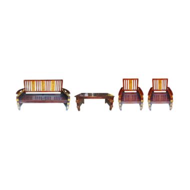 Sumber Rejeki MES-001 Set Kursi Sofa - Brown