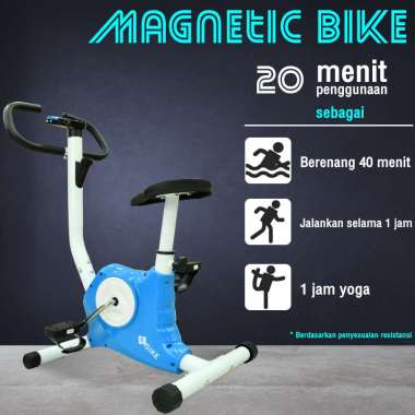 BG SPORT SEPEDA STATIS EXCERCISE BIKE BELT BIKE ( BLUE ) MODEL YS02 -