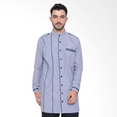 Zayidan Baju Muslim Gamis Ilyas Pria -  Biru