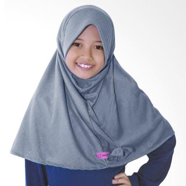 BajuYuli Kerudung Polos Pita Cantik Jilbab Anak - Grey