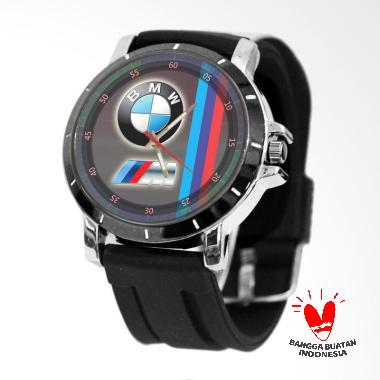 Fika BMW Keren Rubber Custom Jam Tangan Pria - Black