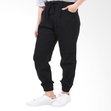 JSK Jeans JSK8210 Celana Panjang Jogger Wanita - Black