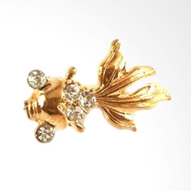 Houseofcuff Collar Bar Lapel Pin Wedding Best Man Goldenfish Pin Bros Jas - Golden Gold