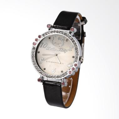 Hello Kitty WAT00395A Cartoon Leath ... Watch Jam Tangan - Black