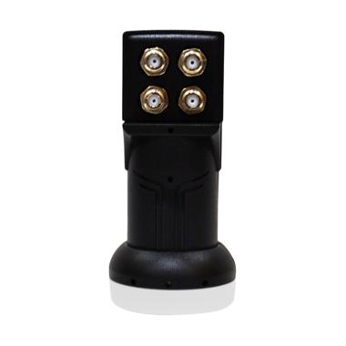 Matrix LNB KU Band [Kwarto/ 4 Output/ 4 Receiver/ Tanpa Holder] Black Metalic