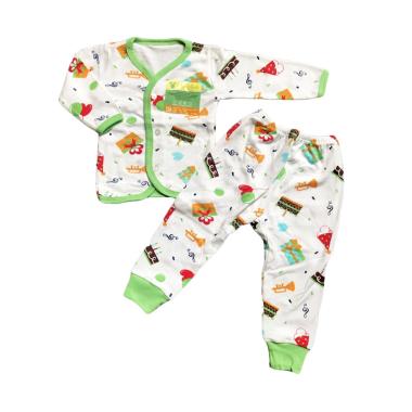 Aruchi Motif Birthday Kancing Depan ... yi Tangan Panjang - Hijau