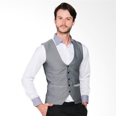 VM Rompi Jas Vest Pria - Abu Silver M Abu - abu