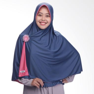 Pricilla Bolak-Balik P23 Aster Jilbab Instant - Navy Pink