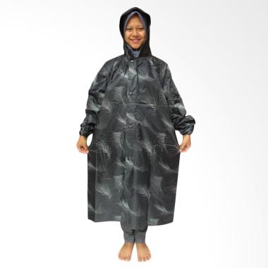 Rainy Collections Motif Ilalang Bahan Parasut Jas Hujan Gamis